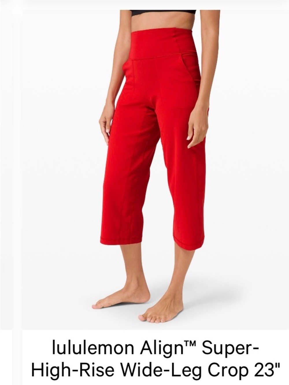 lululemon athletica Bright Red High-Rise capris with Side Pockets - Picture 5 of 5